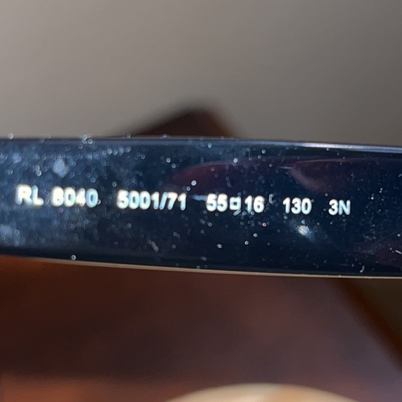 RALPH LAUREN Black Unisex Prescription Sunglasses Style 8040 size 55-16-0 - Picture 6 of 13